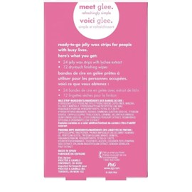 JOY Glee Face Wax Kit, Hair Removal for Women, 24 Wax Strips and 12 Wipes