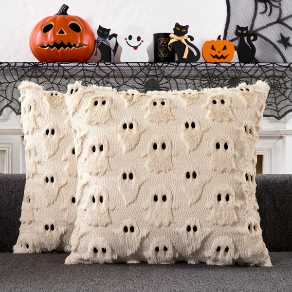 YOSICHY Halloween Decorations Pillow Covers 18x18 inch Set of 2