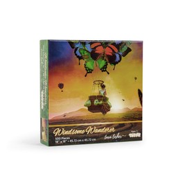 Windsome Wanderer Butterfly Puzzle By Tara Lesher | 500 Piece Jigsaw Puzzle For Adults And Kids | Interactive Brain Teaser for Family Game Night | 18 x 18 Inches