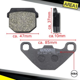 Ersatz Bremsbeläge Bremsbelag Bremsklötze Motorroller Roller KBA (Typ S27 (kompatibel mit Keeway kompatibel mit Rieju kompatibel mit Derbi))