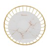 Round Fruit Basket Large Capacity Hollow Metal Fruit Bowl Stand