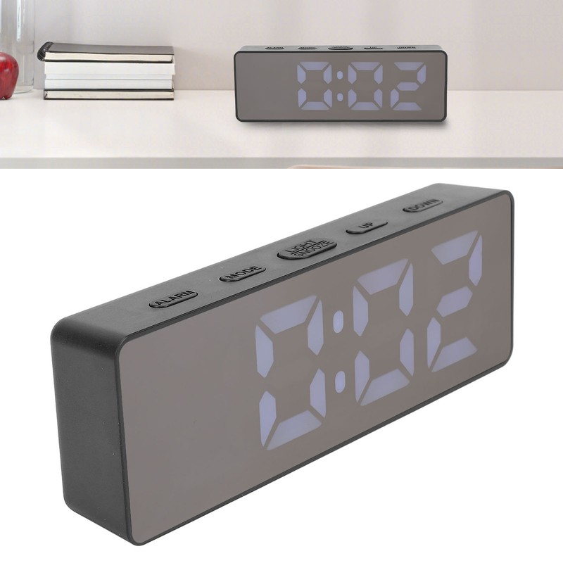LED Digital Alarm Clock Time Date Temperature Display Stylish Look