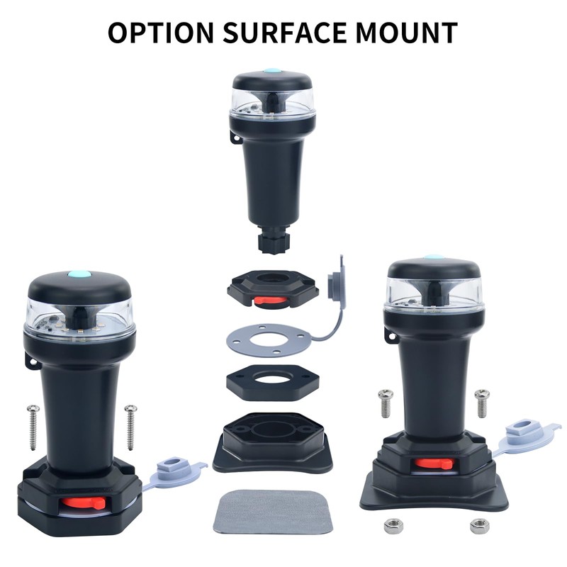 CLGMarine Kayak Battery Portable Navigation LED Lights Multi- Adaptors 3AA