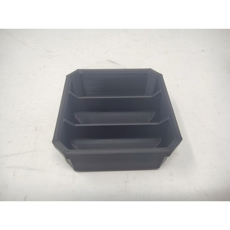 Black Storage Tray with 3 Sections and Wall Mount Hanging