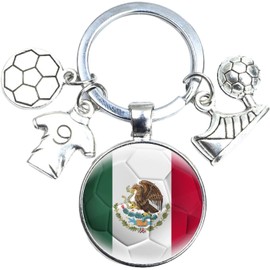 Llavero De La Bandera De México De La Moda Zapatos De Fútbol De La Bandera Nacional De La Moda Encanto De La Ropa Llaveros Del Bolso Del Coche, Llaveros Accesorios Regalos Para Mujeres, Homb