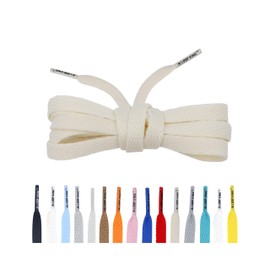 Loop King Flat Cotton Shoelaces for Trainers with Durable Plastic Tips, Perfect for Sporty Adults and Children, Sail