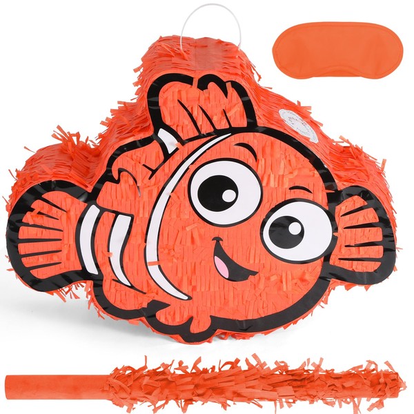 Birchio Nemo Pinatas Bundle with a Blindfold and a Bat(16.5