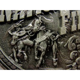 Hesston 1995 NFR Rodeo Steer Wrestling Belt Buckle Hesston Limited Collectors PRCA New