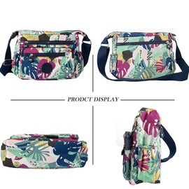 Milky Way Damen Wasserdichte Multi-Pocket Crossbody Handtaschen Casual Printed Canvas Schultertaschen für Outdoor, Colorful Dream, Einheitsgröße