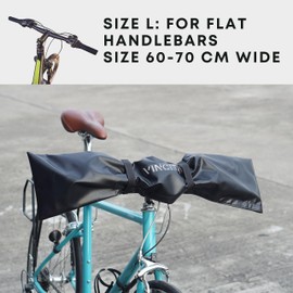 Vincita Water-Resistant Durable Handlebar Rain Cover Red Bike Cover for Road Bicycles, Mountain Bikes, Bikepacking Accessories (Waterproof/Black)…
