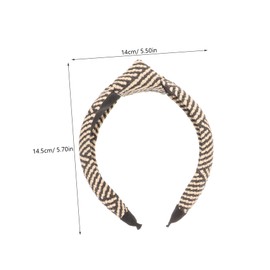 Outanaya 3pcs Handwoven Raffia Straw Headbands for Women Wide Knotted Hair Accessories for Beach Wear