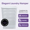 Plastic Laundry Hamper with Lid 3 Pack Laundry Hamper Basket,