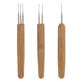 PATIKIL 0.5mm Crochet Hook Ergonomic Crochet Hook for Knitter, Crochet Needle Kit for Crochet Yarn Craft Crochet Hook Set for DIY Dolls Hats Gloves Socks Hair Clip Bamboo