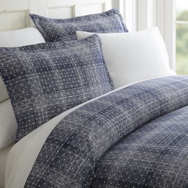 ienjoy Home Duvet Cover Set Polkadot Patterned QueenNavy