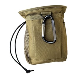 Holiday A.M. Mini Bag Smartphone Pouch with Carabiner for Men and Women, Available in 3 Colors, Size: 7.1 x 4.7 x 3.1 inches (18 x 12 x 8 cm), Drawstring Utility Pouch Military (KB235)