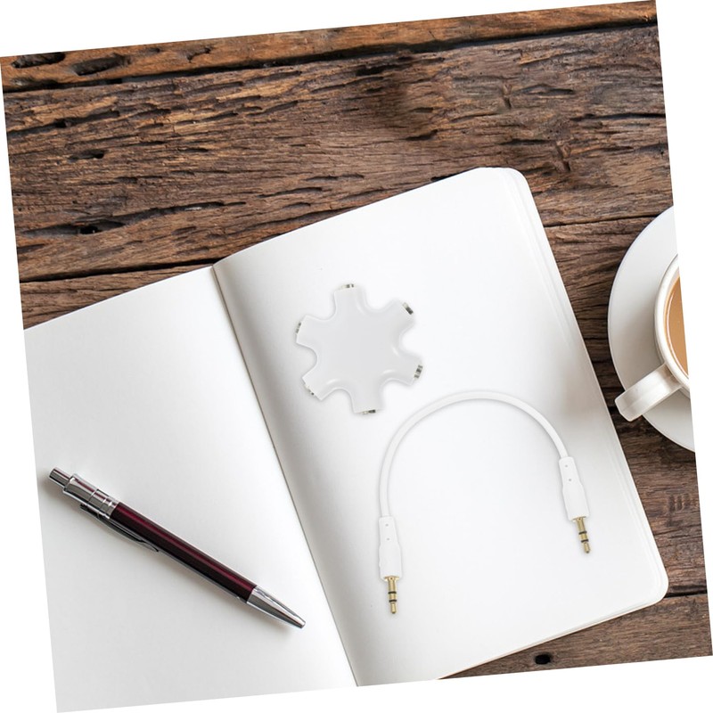 NOLITOY Hexangular Earphone Splitter Adapter Way Audio Connector for Music