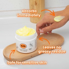 Yu-Be Moisturizing Skin Cream 4.4 Fl. Oz. Jar I Deeply Hydrating Non-Greasy Moisturizer for Dry Skin I Soothing Camphor Calms, Cools, & Relieves Skin I Vitamins Nourish, Repair & Rejuvenate (3)
