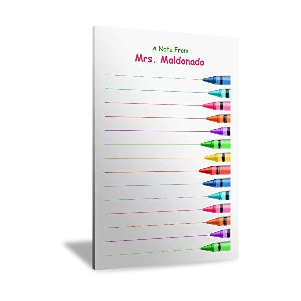 PrintPPS Customizable Teacher Gift Notepads With a Name (4 Pads