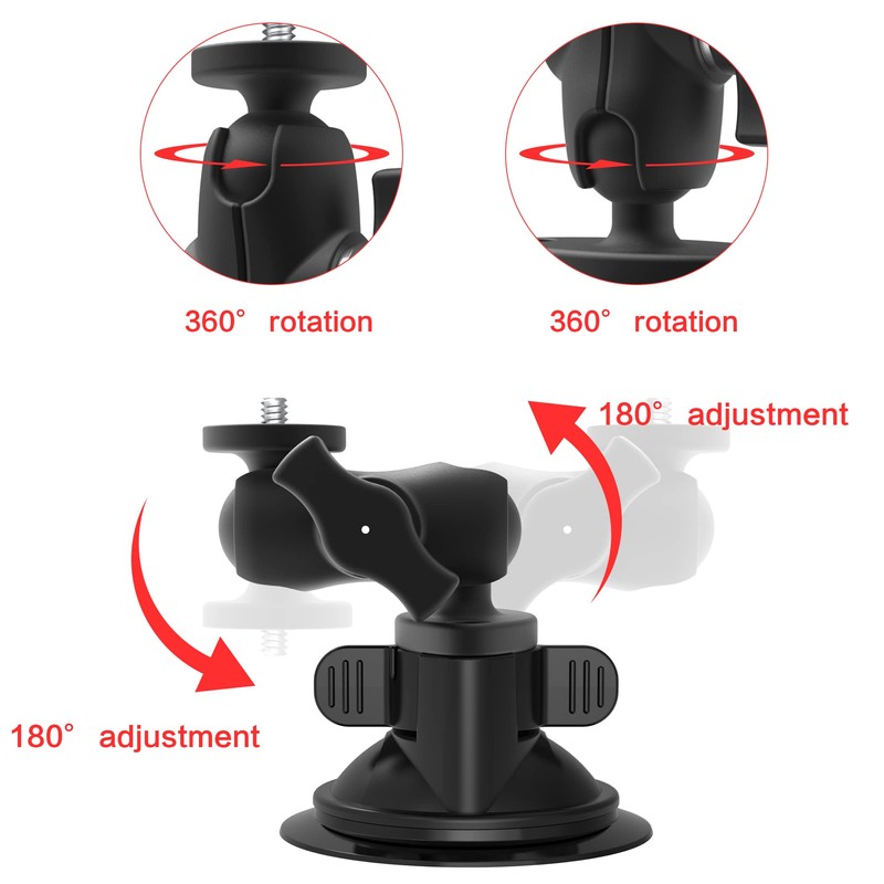 HLEESH Suction Cup for GoPro Cameras Car Windshield Suction Mount