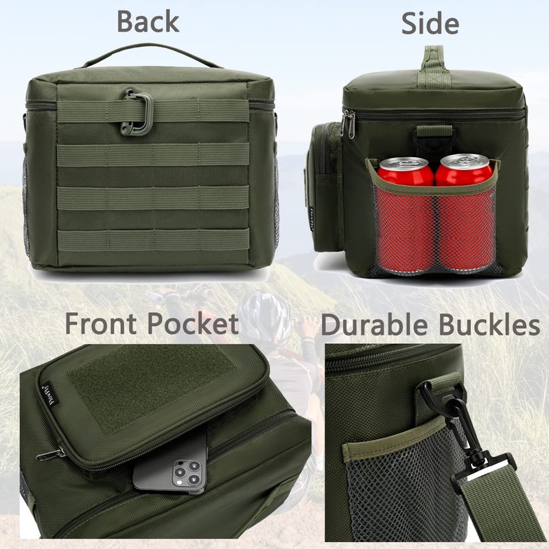 FlowFly Tactical Lunch Bag Large Insulated Lunch Box Cooler Tote