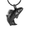 Constanlife Cremation Necklace for Ashes Stainless Steel Fish Design Memorial