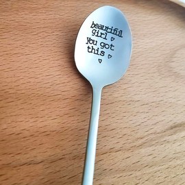 Inspirational Gifts Spoons for Girls Women Beautiful Girl You Got This Spoon for Daughter Sister Christmas Birthday Gift BFF Encouragement Gifts Engraved Coffee Tea Spoons