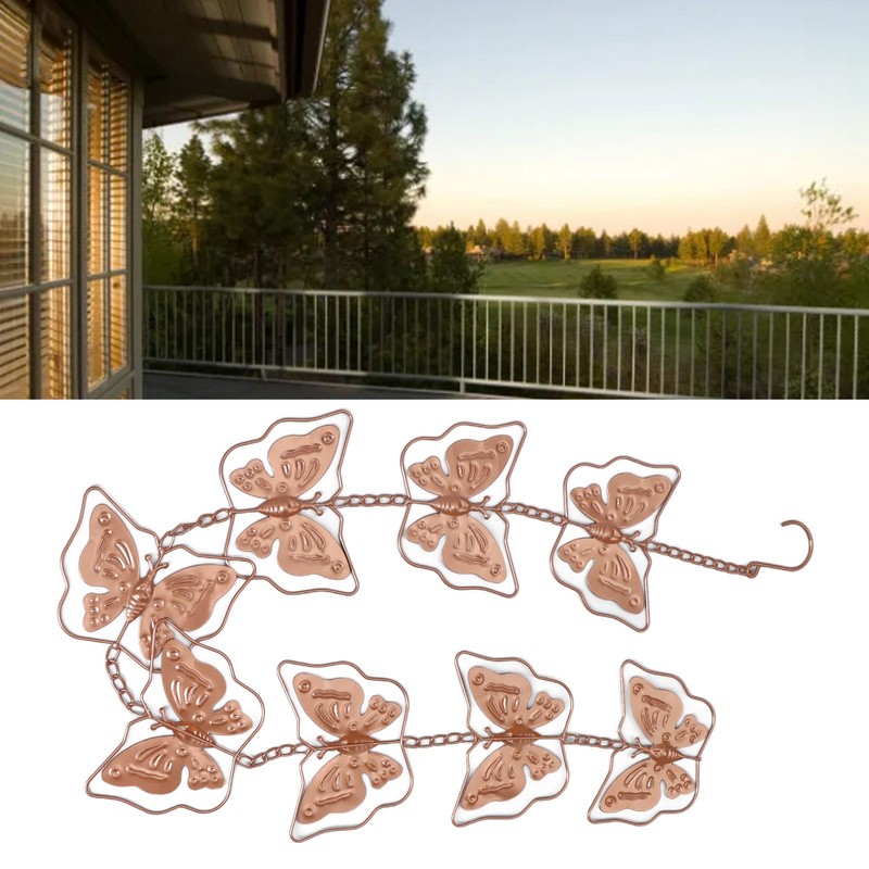 Butterfly Rain Chain Metal Outdoor Decorative Downspout Hanging Drainage Rain