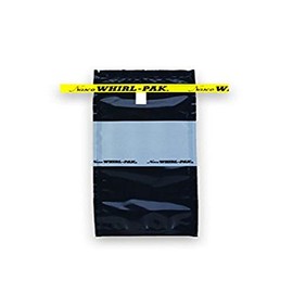 Nasco Whirl-Pak B01472WA Whirl-Pak Bag, 4- oz./118 mL, Black (Pack of 500)