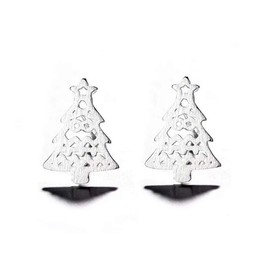 Iszie 925 Sterling Silver Cute Festive Christmas Tree Earrings for Girls Festive Women's Earrings