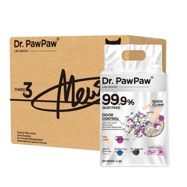 Tofu Cat Litter, Dr. PawPaw Clumping Cat Litter, Jasmine Scent 18 lb, Dust-Free Keep Kitty Tidy, Superior Odor Control Keep Step Fresh