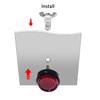 Red Reflector Motorcycle License Plate Screws - Set of 4
