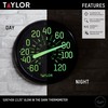 Taylor Glow in the Dark Wall Indoor Outdoor Thermometer, Wireless