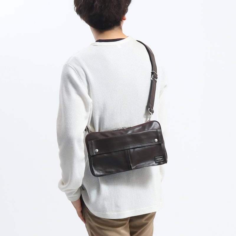 Porter 707-07144 2-Way Shoulder Bag, Clutch Bag, Freestyle, 4. Camel