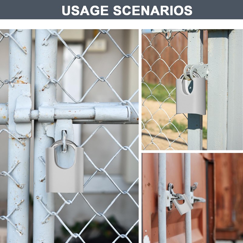 ZHEGE Outdoor Padlock Weatherproof, 4 Digit Padlocks with Code, Heavy