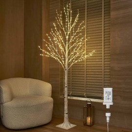 BAOLITVINE Lighted Birch Tree Plug in 330 Fairy Lights 6FT, Twig Tree with Lights for Indoor Outdoor Home Room Porch Christmas Easter Decoration