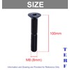 TERF® M8 X 100mm Hex Socket Countersunk Black Machine Screw