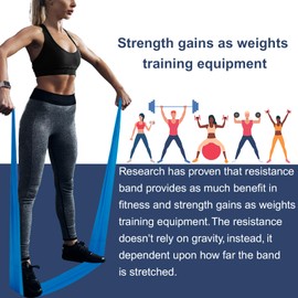 A AZURELIFE Resistance Bands Set, Professional Non-Latex Elastic Exercise Bands, Flat Long Stretch Bands for Physical Therapy, Yoga, Pilates, Rehab, at-Home or The Gym Workouts, Strength Training