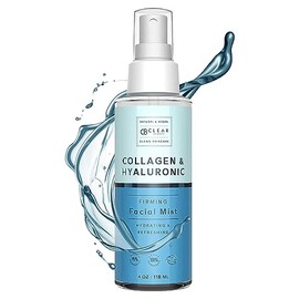 Clear Beauty Neblina Facial de Ácido Hialurónico y Colágeno - Testado por Dermatólogos, Hidrata y Tonifica la Piel, Antienvejecimiento, Ingredientes N