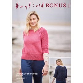 Hayfield Bonus Aran & Aran Tweed with Wool Knitting Pattern - 10075 Top