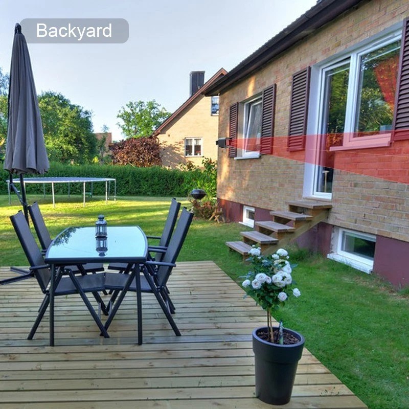 HTZSAFE Smart Outdoor Home Security WiFi Motion Sensor Compatible With