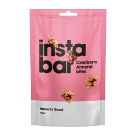 instabar(インスタバー) クランベリー&アーモンドバイツ70g(グルテンフリー ギルトフリー プロテイン 一口サイズ)