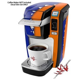 WraptorSkinz Decal Style Vinyl Skin compatible for Keurig K10 / K15 Mini Plus Coffee Makers Ripped Colors Blue Orange (COFFEE MAKER NOT INCLUDED)