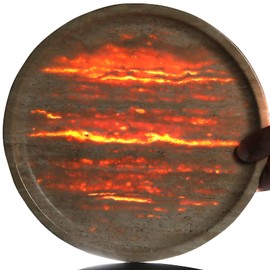 Real Luxurious Natural Marble Tray Genuine Marble Storage Tray for Home Decor Stone Tray for Bathroom/Kitchen/Vanity/Dresser Non-Resin (Travertine, 10")