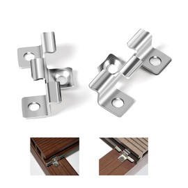 SUPAWAY Pack of 100 WPC Tile Clips 7.5 mm Plank Mounting Clips Stainless Steel Composite Clips for Mounting Decking WPC Decking Clips, Clamping Range 8/9/10 mm, Silver