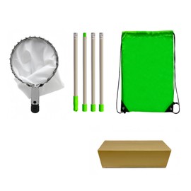 Fruit Picker Length Adjustable Stainless Steel Lemon Orange Pear Picker Pole Tool for Orchard Garden 1.6m/63in 4 Sections