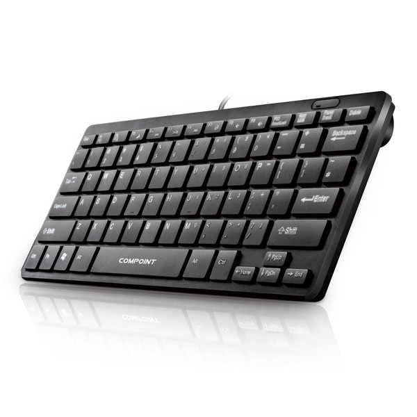 Compoint Ultra-Slim Mini Wired Keyboard - Classic Small USB Keyboard