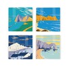 South Coast England Ceramic Coaster Set - Cornwall Dorset Jurassic