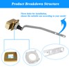 VALLVATER Toilet Flush Handle Replacement, Side Mount Toilet Tank Lever