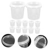 LALAFINA 18Pcs Mini Plastic Storage Buckets Clear Containers for Beads