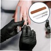 Beavorty 2sets Stainless Steel Nail Files Pouches Dual-Sided Manicure Tools